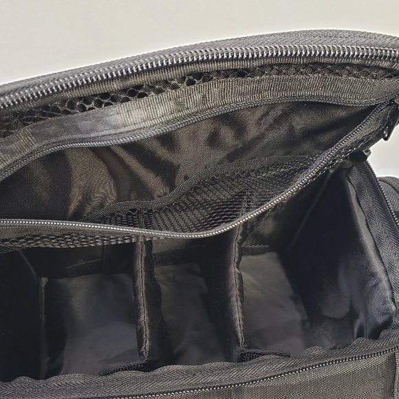 NEW Samsonite Camera Camcorder Bag 6 Pockets Dividers Shoulder Strap 809BK Black - Picture 13 of 16